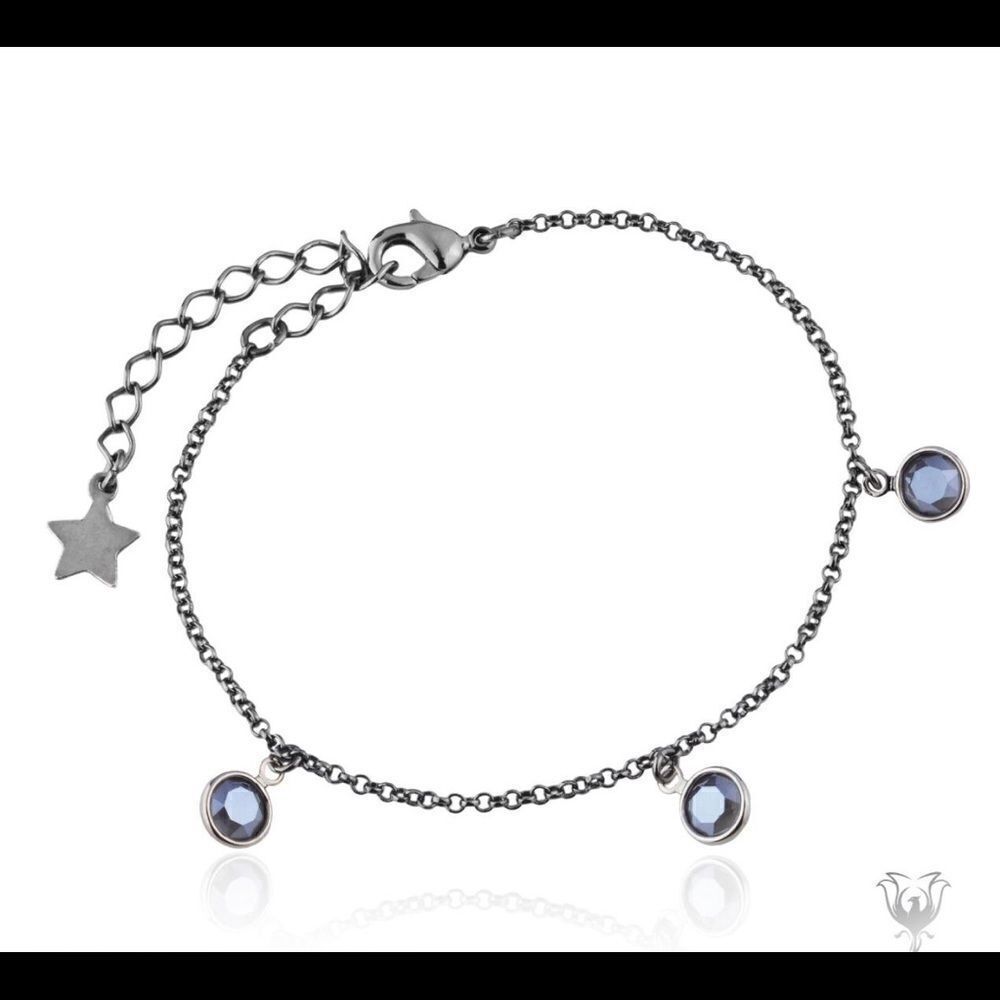 Swarovski crystals black rhodium bracelet cute